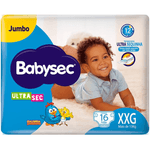 Fralda Babysec Ultrasec Jumbo Galinha Pintadinha Xxg com 16 unidades