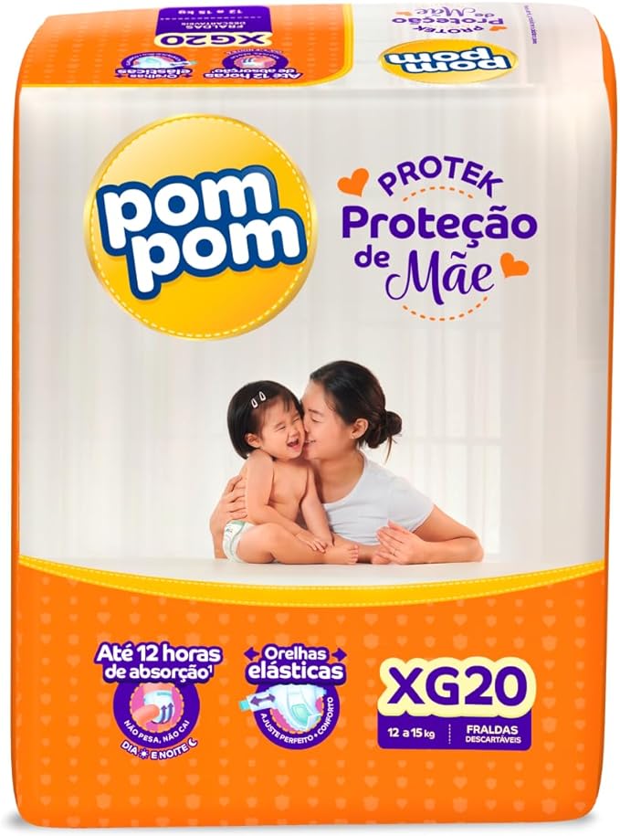 Fralda-Pom-Pom-Protek-Protecao-de-Mae-Jumbo-xg-com-20-Unidades