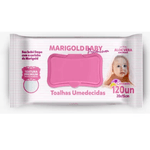 Toalha Umedecida Marigold Premium Rosa com 120 unidades -1-
