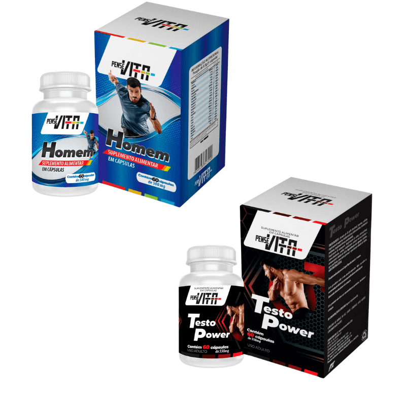 Kit Homem PenseVita Homem + Testo Power com 60 cápsulas cada