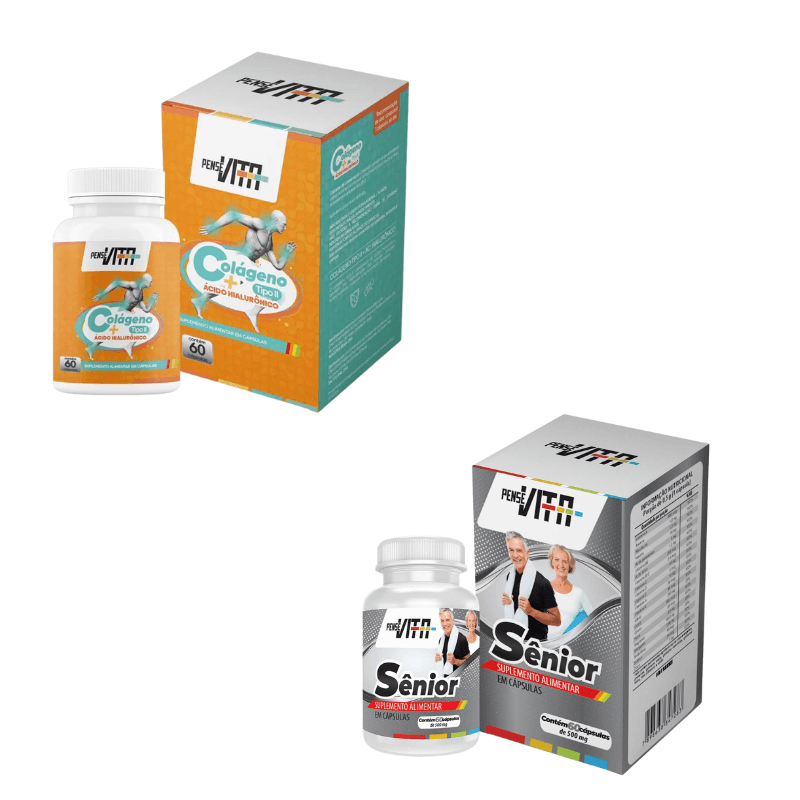 Kit Vitalidade Senior PenseVita Colágeno Tipo II + Senior com 60 cápsulas