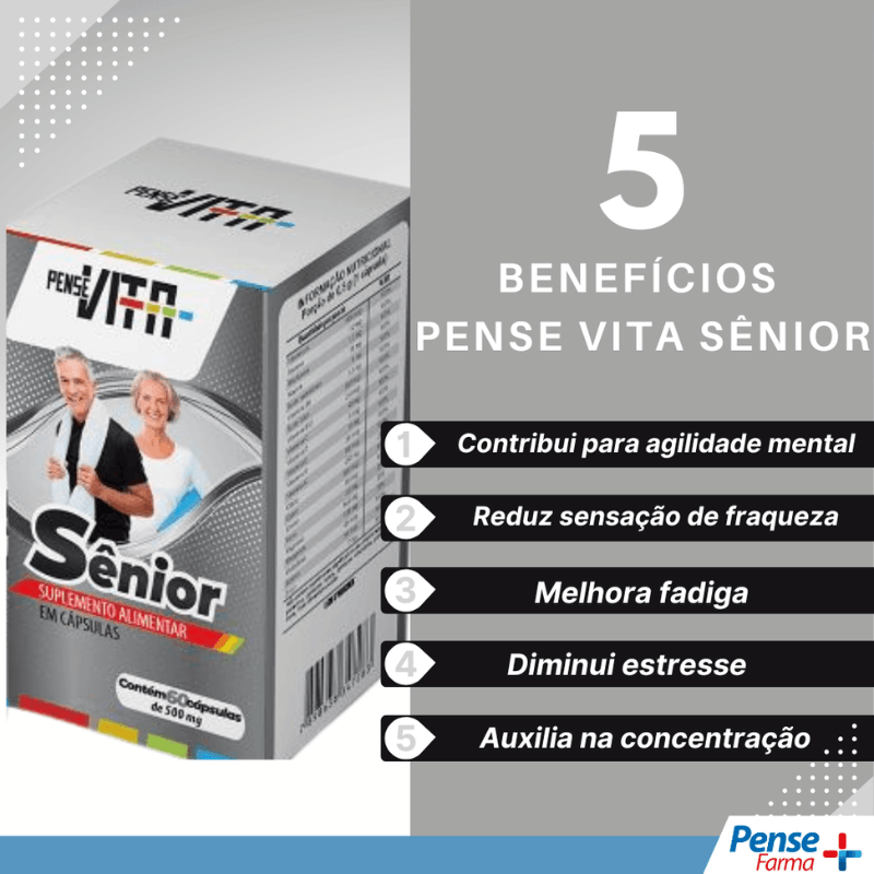 Encontraproduto.com.br - Kit Vitalidade Senior PenseVita Colágeno Tipo II + Senior com 60 cápsulas