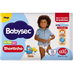 Fralda Babysec Ultrasec Shortinho Mega XXXG 16 Unidades