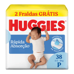 Fralda Huggies Rapida Absorcao P 38 unidades