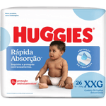 Fralda Huggies Rapida Absorcao XXG com 26 unidades