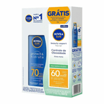 Kit Nivea Sun Protetor Solar Protect - Hidrata FPS 70 200ml + Facial Beauty Expert Pele Oleosa FPS 60 50g