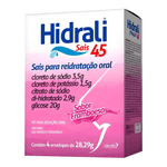 Hidrali 45 Sais Para Reidratacao Oral Sabor Framboesa Com 4 Envelopes de 28,29g