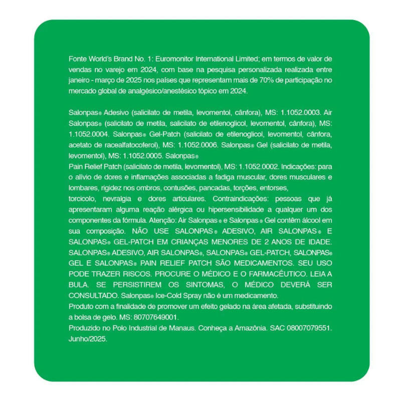 Encontraproduto.com.br - Salonsip Emplastro Gelatinoso