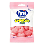 Balas de Gelatina Fini Zero Acucares Coracao Morango Azedinho 35g