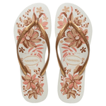 Sandalia Havaianas Slim Organic Branco e Dourado 3738