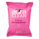Toalha Umedecida Marigold Aura Clean Demaquilante com 20 unidades