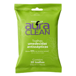 Toalha Umedecida Marigold Aura Clean Antissepticos com 20 Unidades